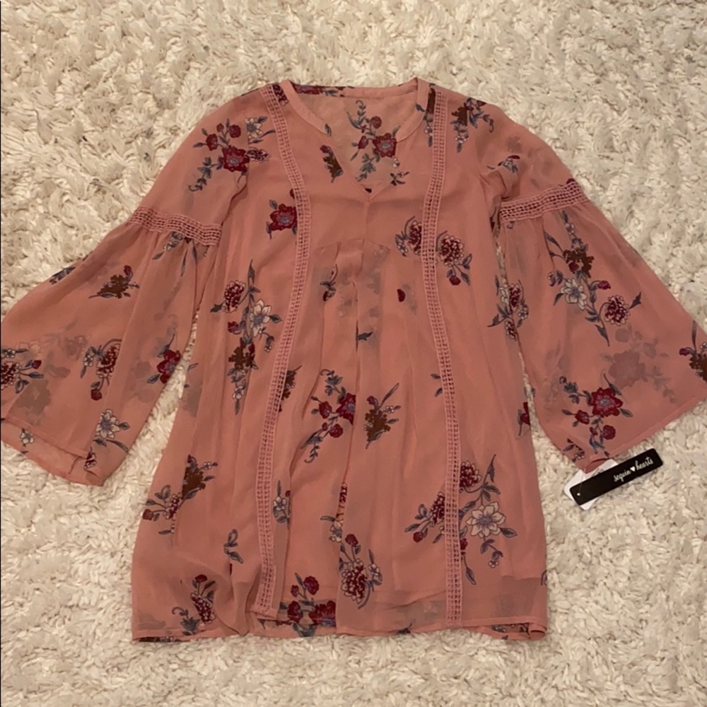 Sequin Hearts Light Pink Dress